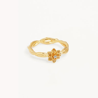 By Charlotte Bloom Within Lotus Ring, Gold