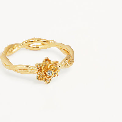 By Charlotte Bloom Within Lotus Ring, Gold