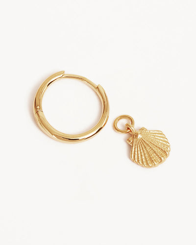 By Charlotte By the Shore Shell Hoops, Gold