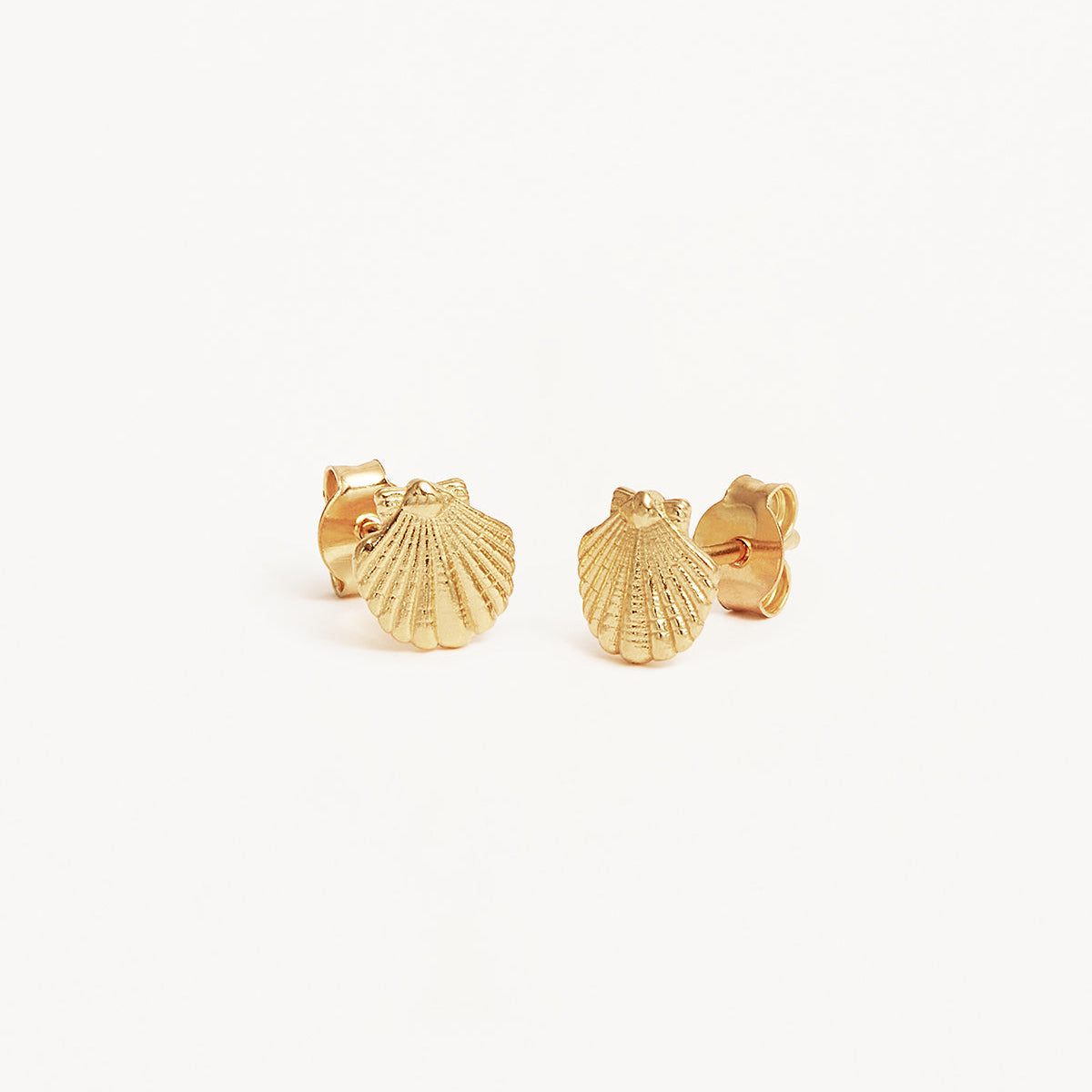 By Charlotte By the Shore Shell Stud Earrings, Gold
