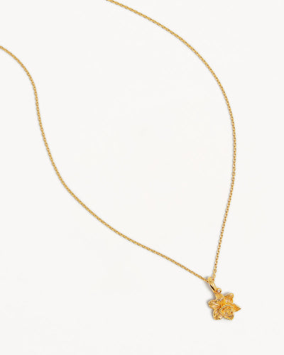 By Charlotte Birth Flower Necklace Daffodil - March, Gold