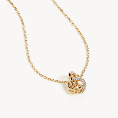 By Charlotte Endless Knot Lab-Grown Diamond Necklace, Gold