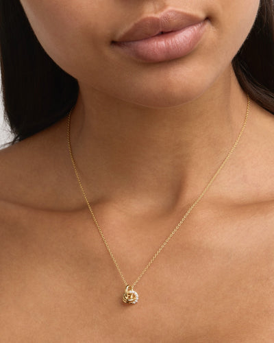 By Charlotte Endless Knot Lab-Grown Diamond Necklace, Gold