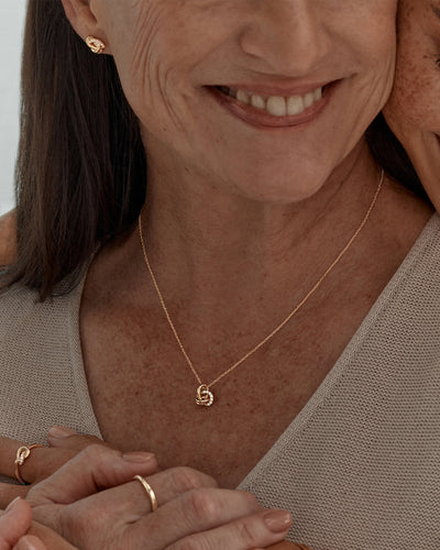 By Charlotte Endless Knot Lab-Grown Diamond Necklace, Gold