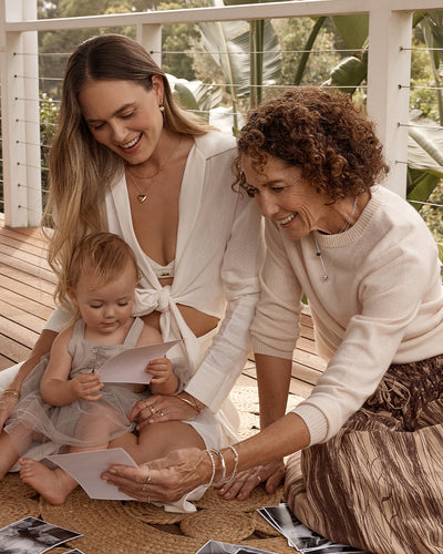 By Charlotte Large Heart Lotus Locket Pendant, Gold