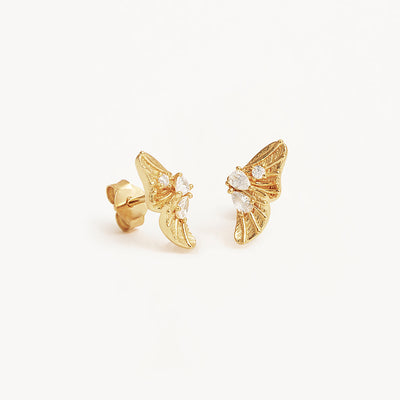 By Charlotte Ocean Whisper Stud Earrings, Gold