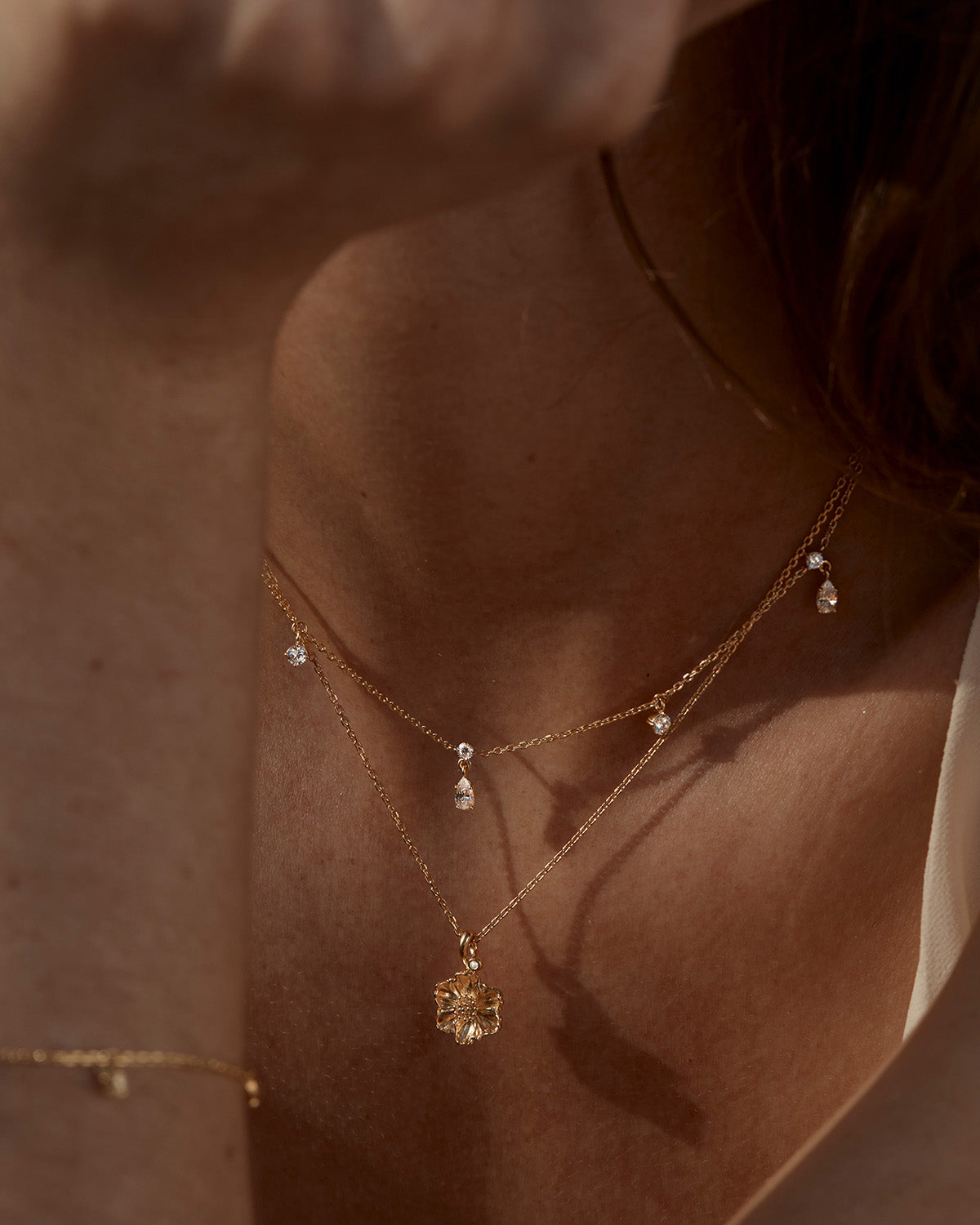 By Charlotte Birth Flower Necklace Poppy - August, Gold