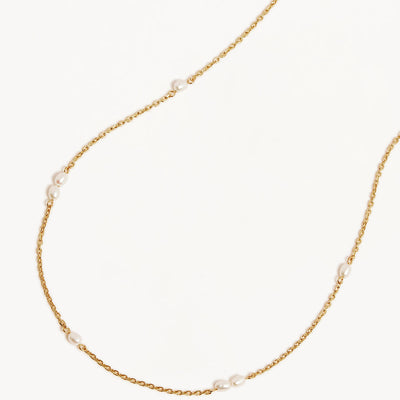 By Charlotte Serene Dreams Pearl Choker, Gold