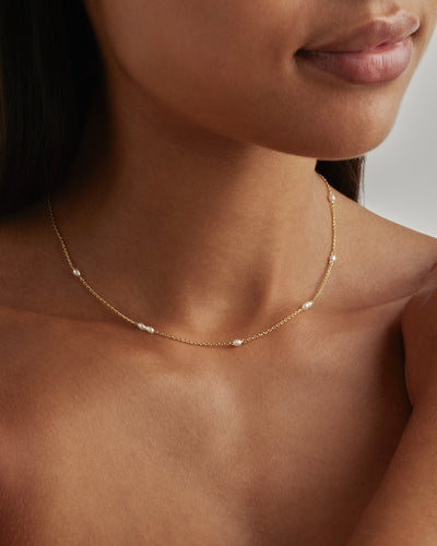 By Charlotte Serene Dreams Pearl Choker, Gold