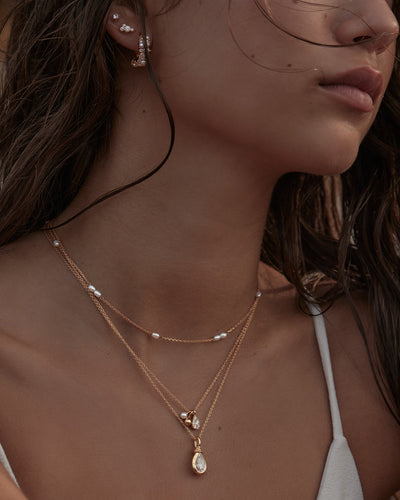 By Charlotte Serene Dreams Pearl Choker, Gold
