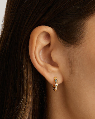 By Charlotte Protection of Eye Hoop Earrings, Gold or Silver