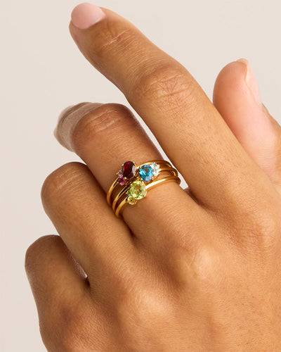 By Charlotte Kindred January Birthstone Ring, Gold or Silver