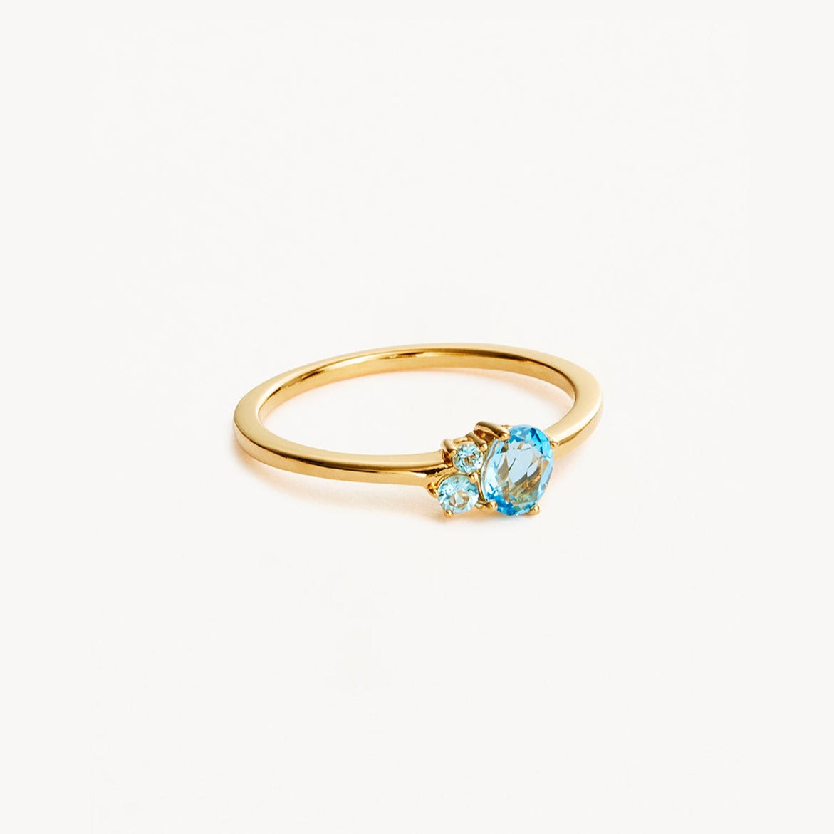 By Charlotte Kindred March Birthstone Ring, Gold or Silver