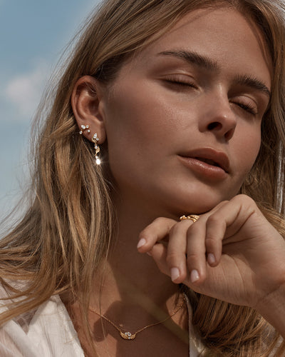 By Charlotte Through The Seasons Drop Earrings, Gold