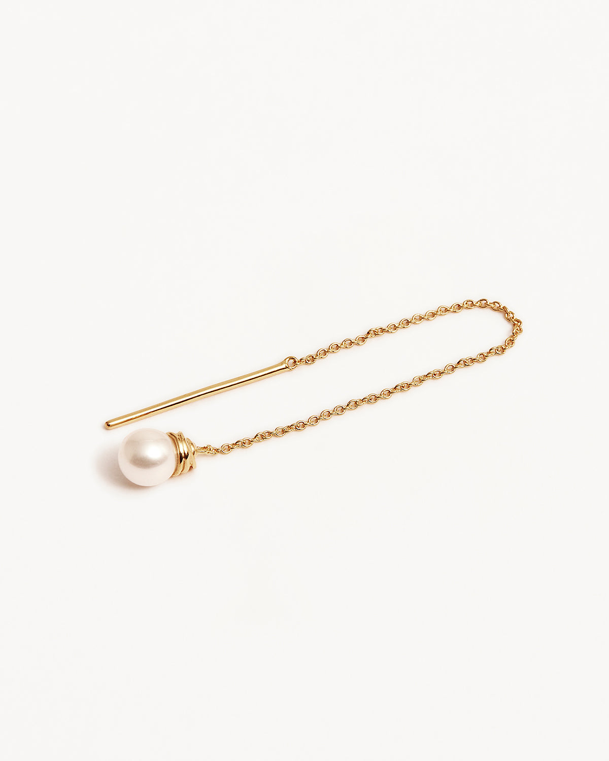 By Charlotte Whispers of Tranquillity Pearl Thread Earrings, Gold