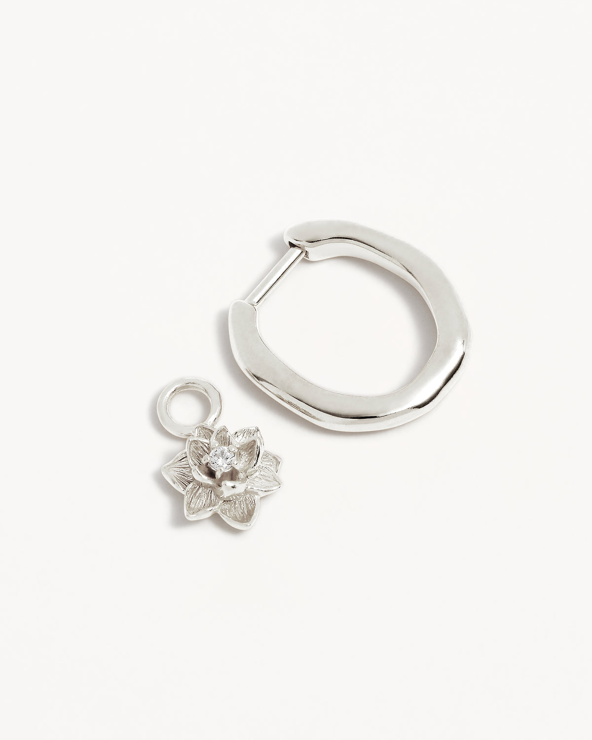 By Charlotte Bloom Within Lotus Hoops, Silver