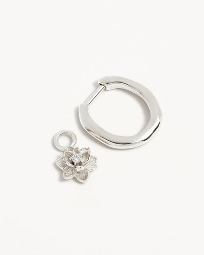 By Charlotte Bloom Within Lotus Hoops, Silver