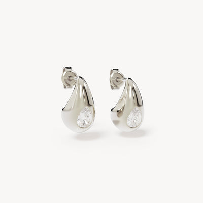 By Charlotte Dewdrop Earrings Small, Silver