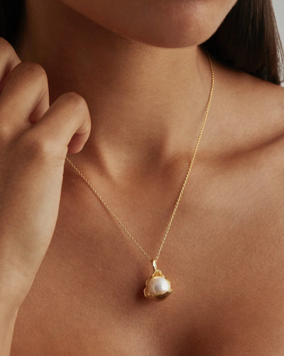 By Charlotte A Place to Dream Pearl Necklace, Gold
