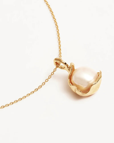 By Charlotte A Place to Dream Pearl Necklace, Gold