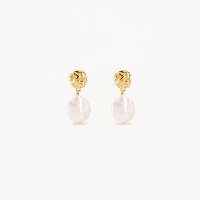 By Charlotte Endless Grace Pearl Drop Earrings, Gold