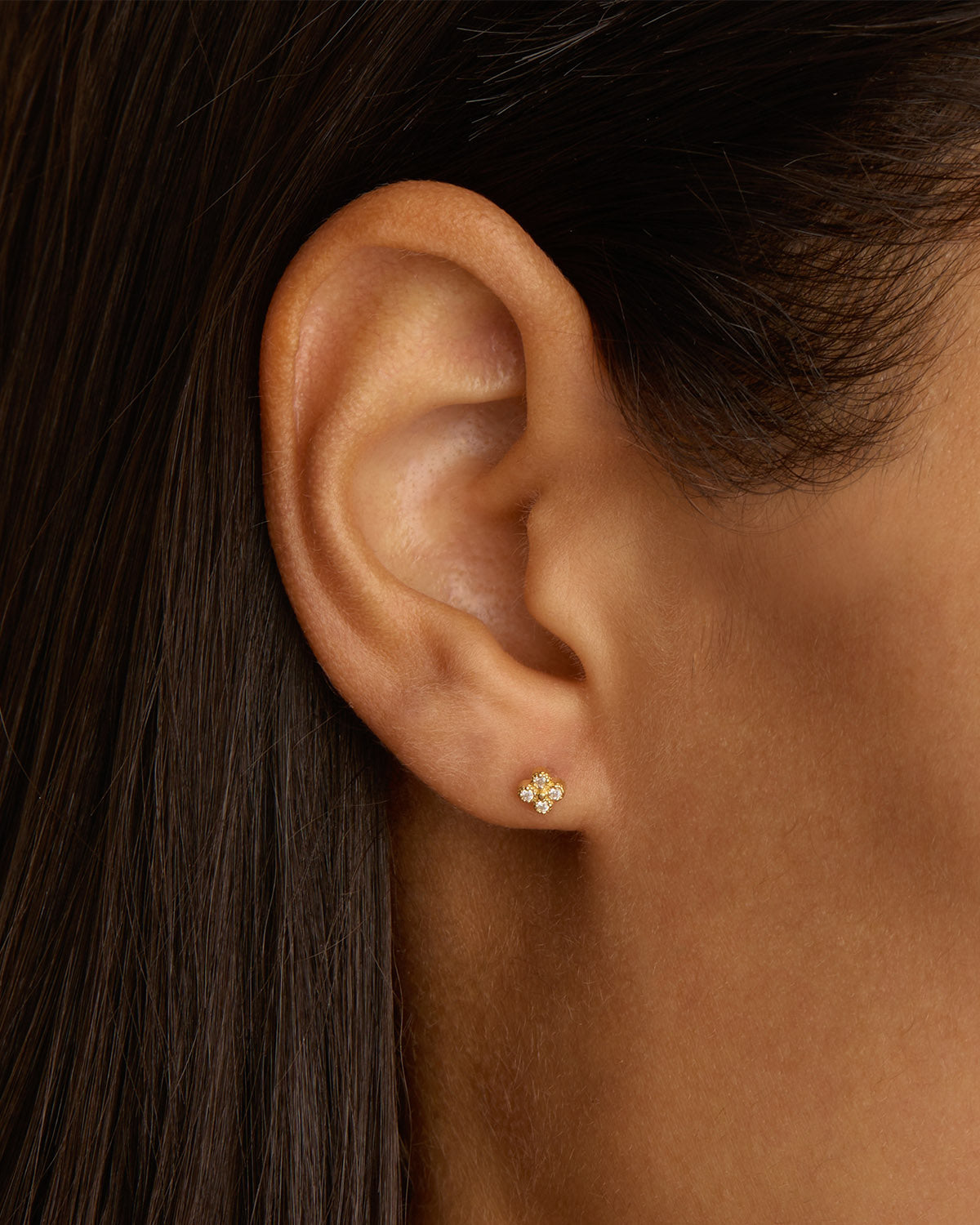 By Charlotte Luminous Stud Earrings, Gold