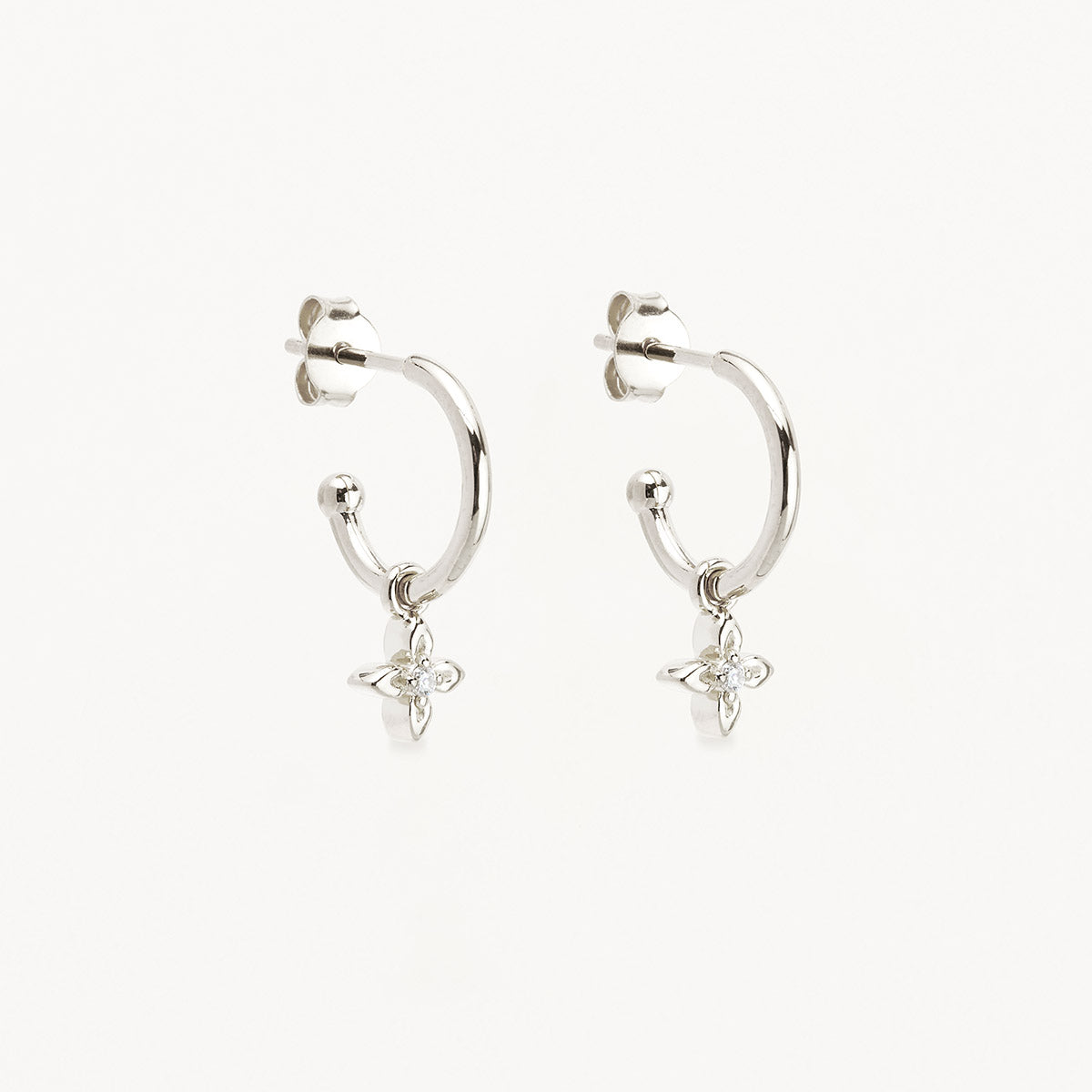 By Charlotte Live in Light Hoop Earrings, Silver