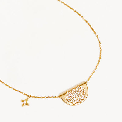 By Charlotte Live in Light Lotus Necklace, Gold