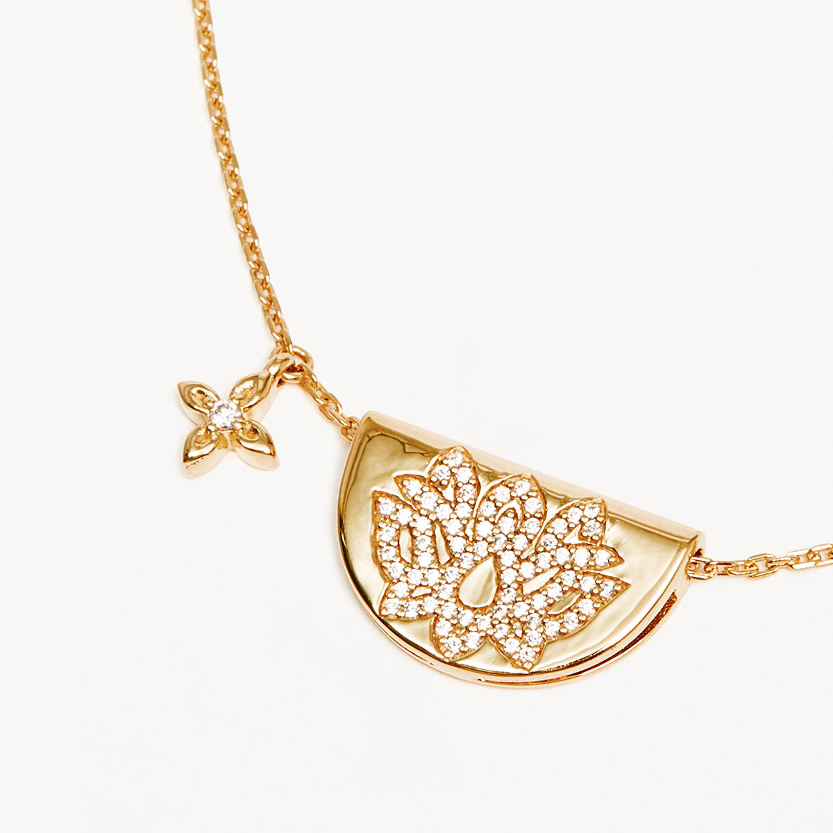 By Charlotte Live in Light Lotus Necklace, Gold