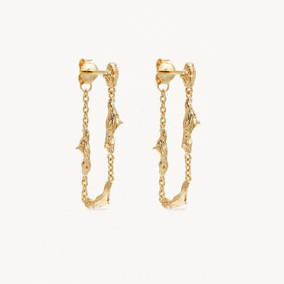 By Charlotte Drift Chain Earrings, Gold
