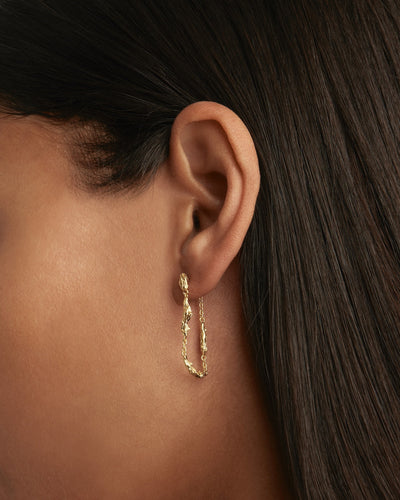 By Charlotte Drift Chain Earrings, Gold