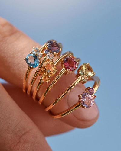 By Charlotte Kindred October Birthstone Ring, Gold or Silver