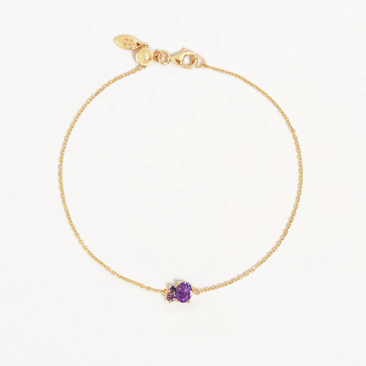 By Charlotte Kindred February Birthstone Bracelet, Gold or Silver