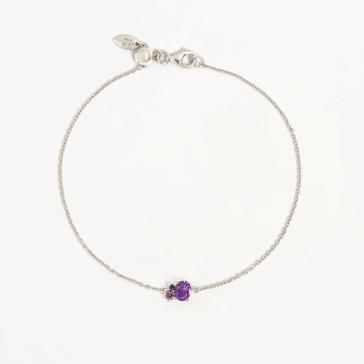 By Charlotte Kindred February Birthstone Bracelet, Gold or Silver