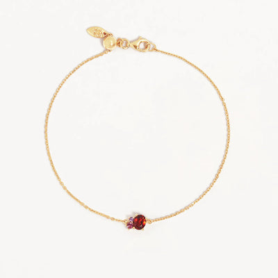 By Charlotte Kindred January Birthstone Bracelet, Gold or Silver