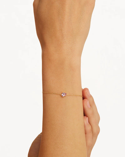 By Charlotte Kindred October Birthstone Bracelet, Gold or Silver