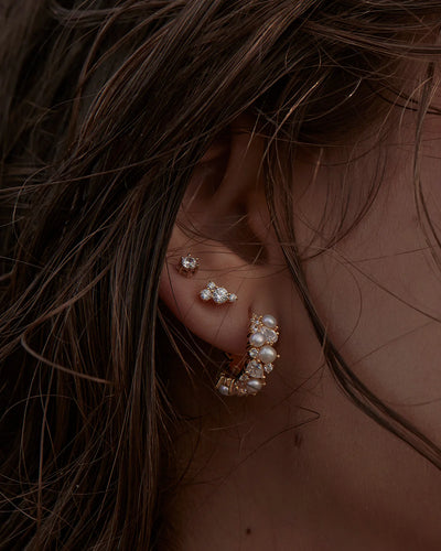 By Charlotte Mist Stud Earrings, Gold