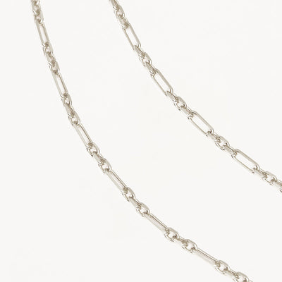 By Charlotte 19" Mixed Link Chain Necklace, Silver
