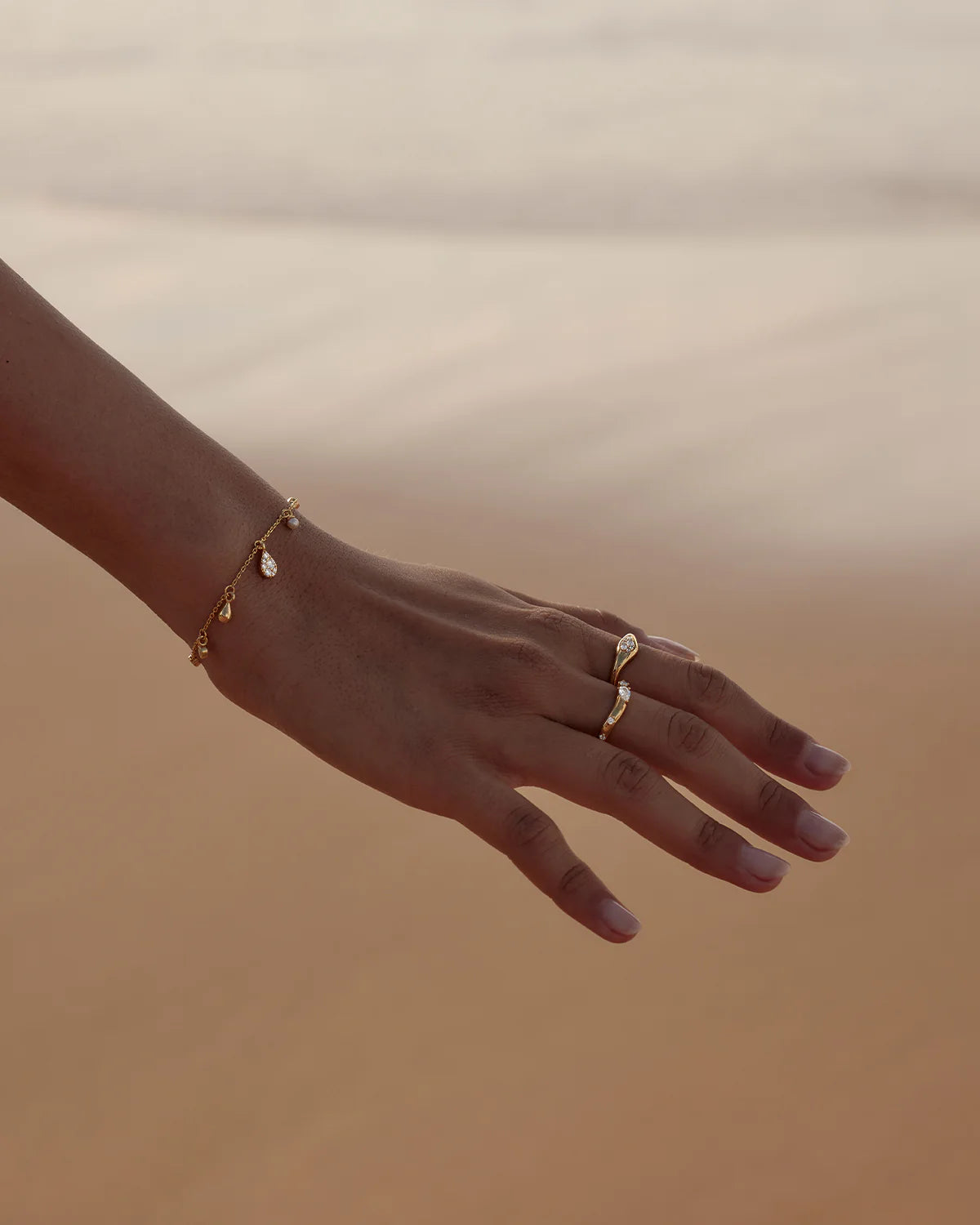 By Charlotte Ocean Mist Ring, Gold