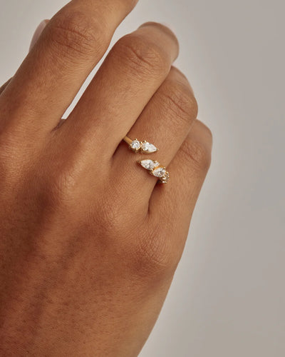 By Charlotte Ocean Whisper Ring, Gold