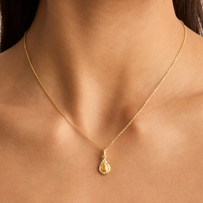 By Charlotte With Love Birthstone Annex Link Pendant, Gold