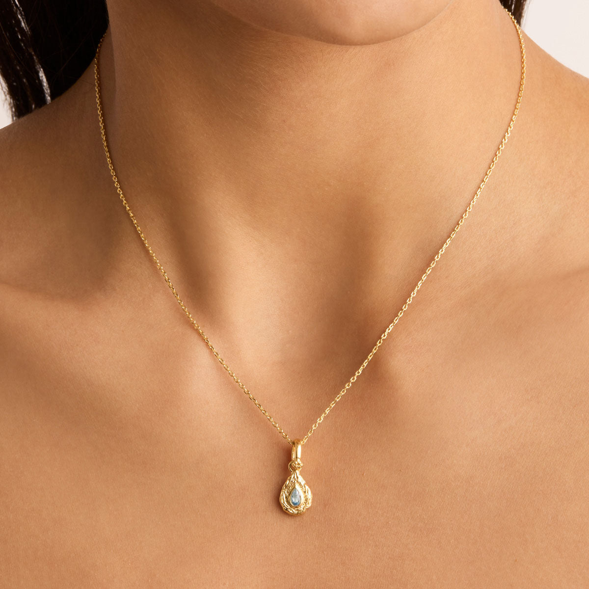 By Charlotte With Love Birthstone Annex Link Pendant, Gold