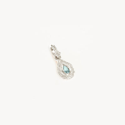 By Charlotte With Love Birthstone Annex Link Pendant, Silver