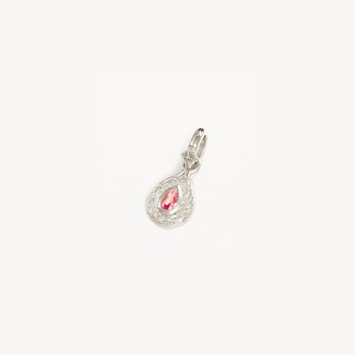 By Charlotte With Love Birthstone Annex Link Pendant, Silver