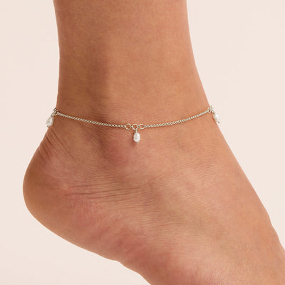 By Charlotte Grow with Grace Pearl Anklet, Silver