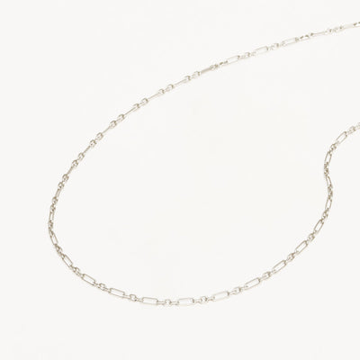 By Charlotte 19" Mixed Link Chain Necklace, Silver