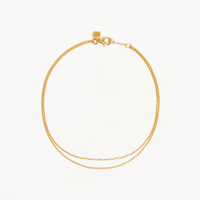 By Charlotte Purity Double Chain Anklet, Gold