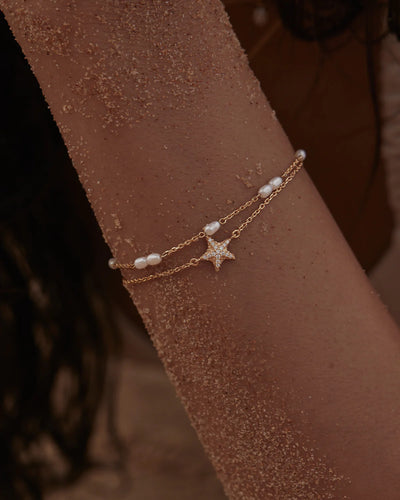 By Charlotte By the Sea Starfish Bracelet, Gold