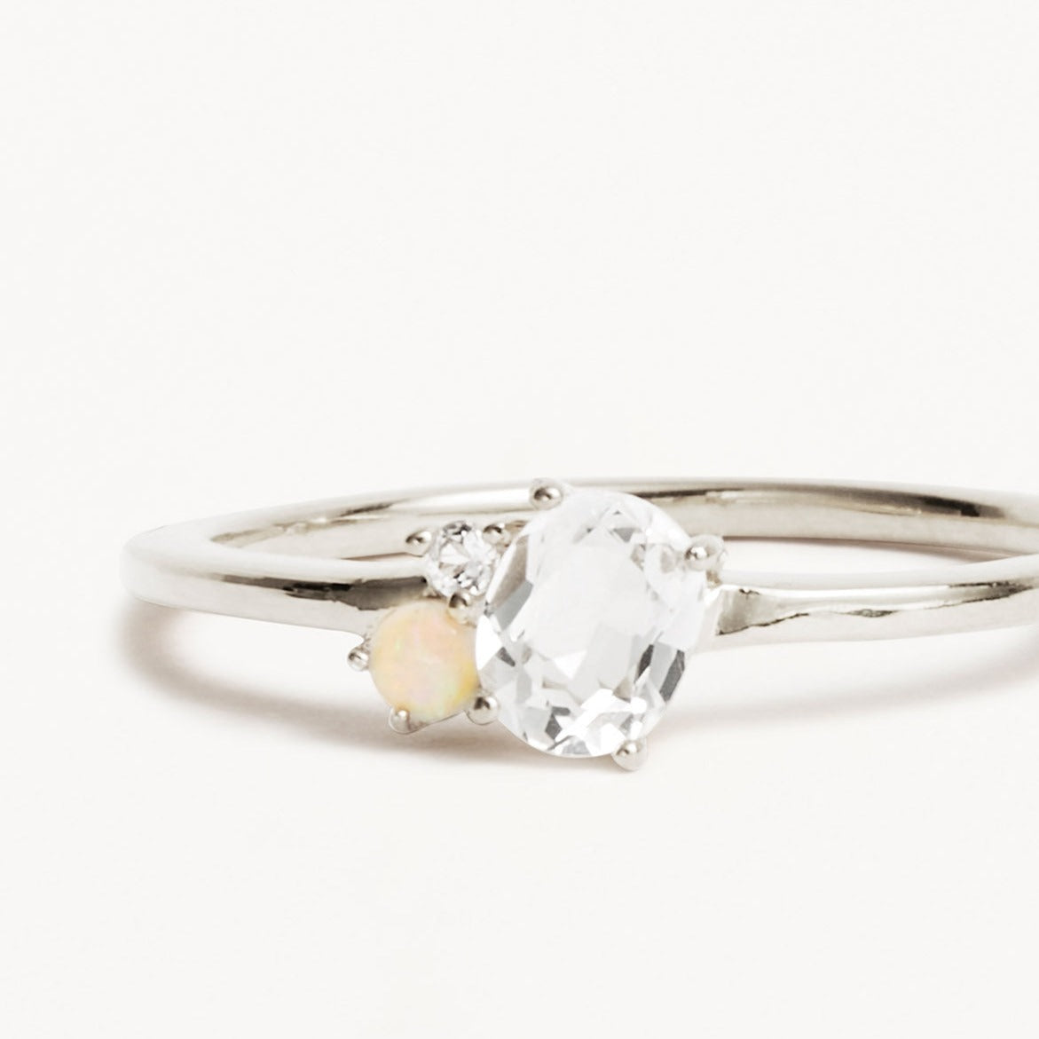 By Charlotte Kindred April Birthstone Ring, Gold or Silver