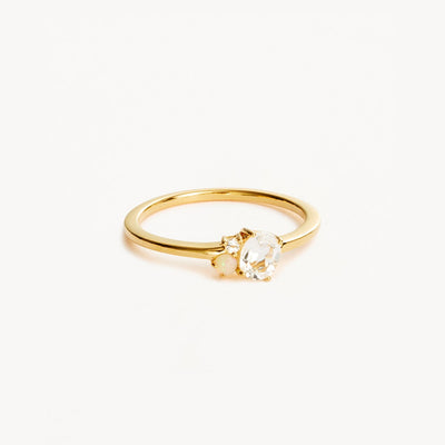 By Charlotte Kindred April Birthstone Ring, Gold or Silver